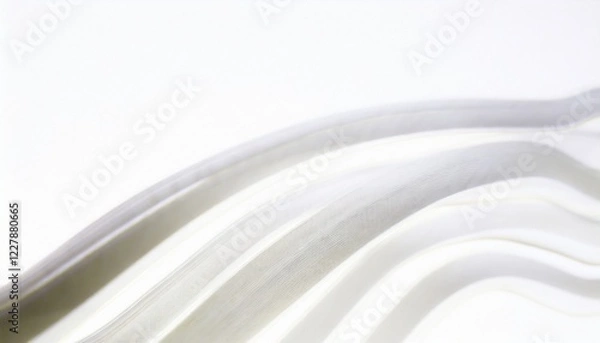 Fototapeta 3D abstract wavy elegant premium light white unique background texture