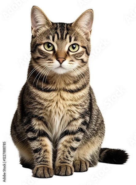 Fototapeta Tabby cat kitten isolated png clipart transparent