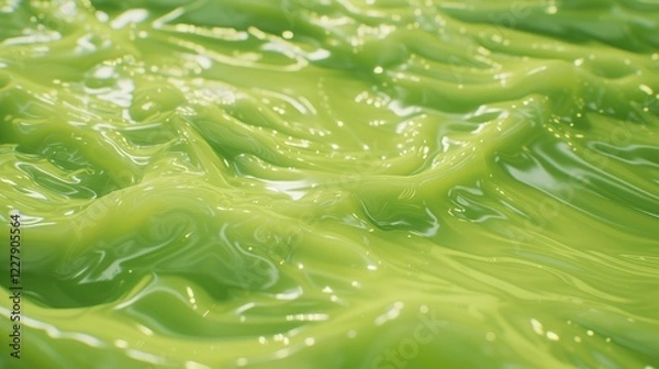 Fototapeta green slime texture flowing liquid glossy finish close up detailed high resolution