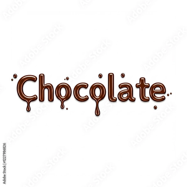 Fototapeta chocolate word made of chocolate