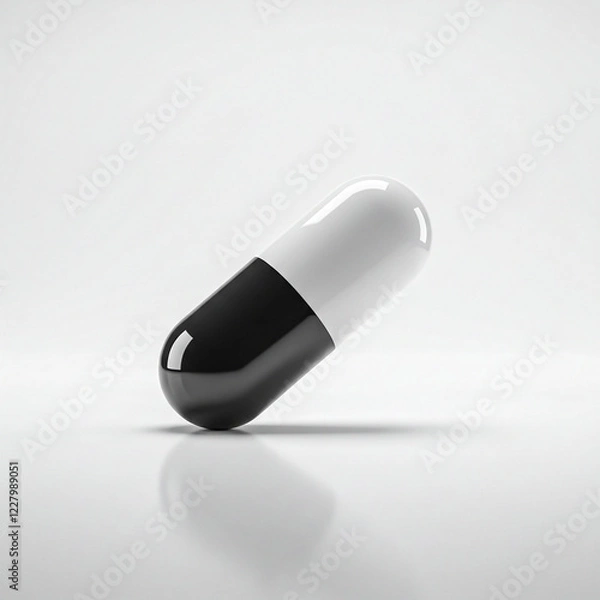 Obraz white pill on a white background