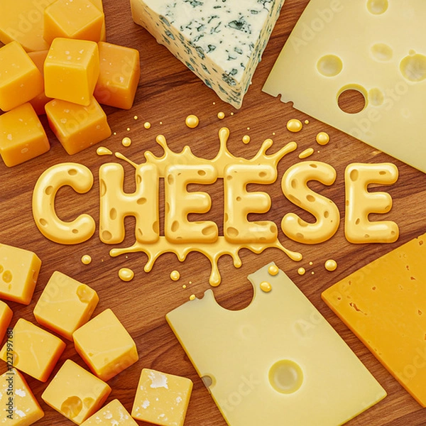 Obraz cheese on a board