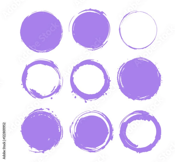 Fototapeta set of round frames with circles