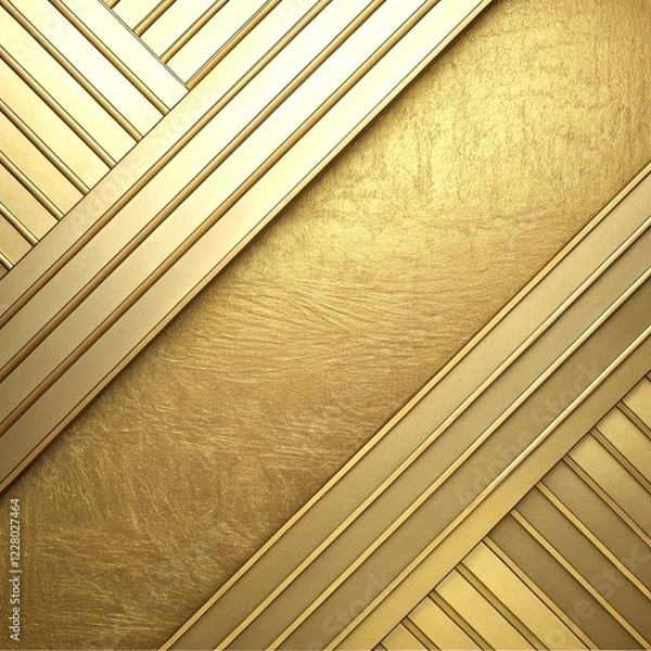 Fototapeta Light pale dusty old antigue gold golden brass yellow abstract background. Geometric. Line diagonal stripe angle shadow 3d. Color gradient. Metal metallic. Business, industry. Design. Wide banner.