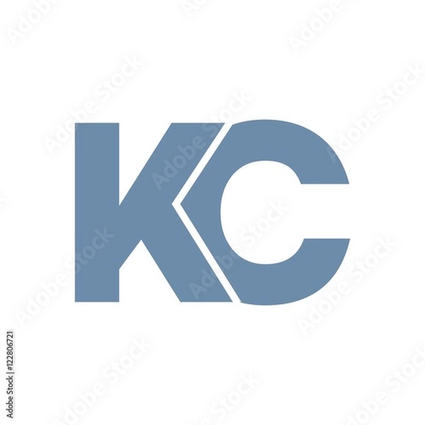 Fototapeta KC letter initial logo design