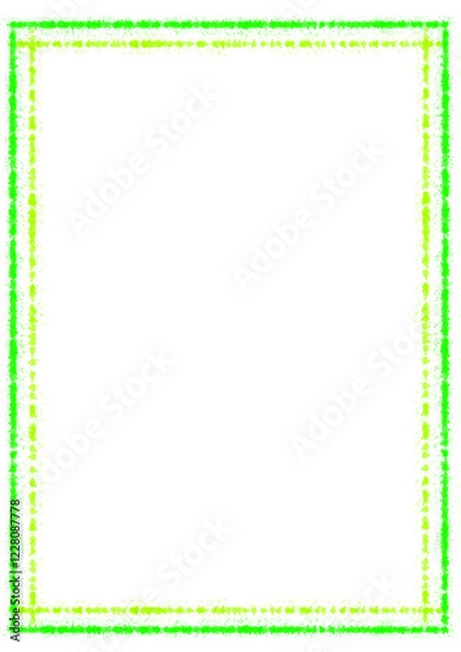 Fototapeta Green grunge frame on a white background illustration with copy space for your design,text,pic,info Special straight line design. Modern style decorative border