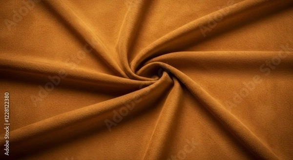 Fototapeta Soft suede fabric texture in warm amber tones for textile design and artistic projects