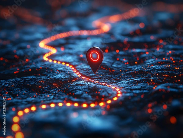 Fototapeta 
GPS tracking pulsing signal. A vehicle transmitting gps signal. Searching car location
