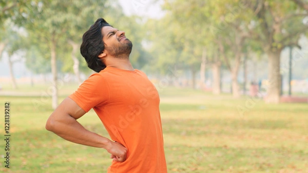 Obraz Indian Man Having Back Pain, Backache