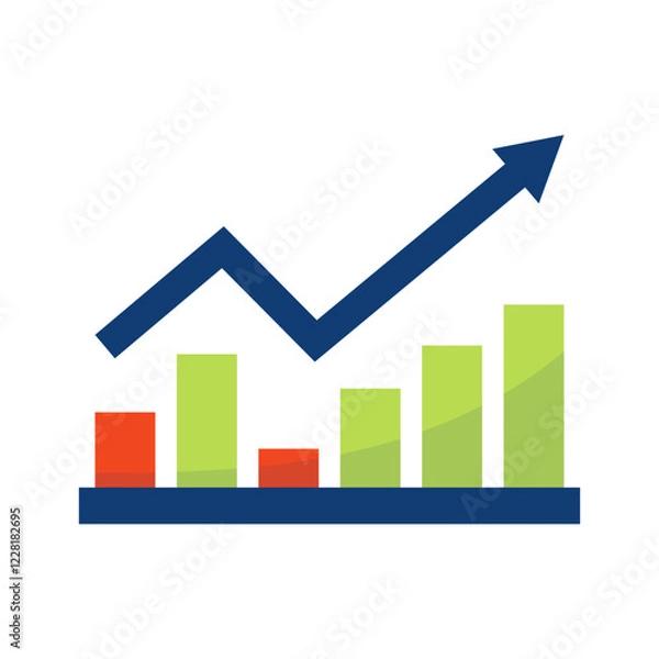Obraz up trend graph with arrow