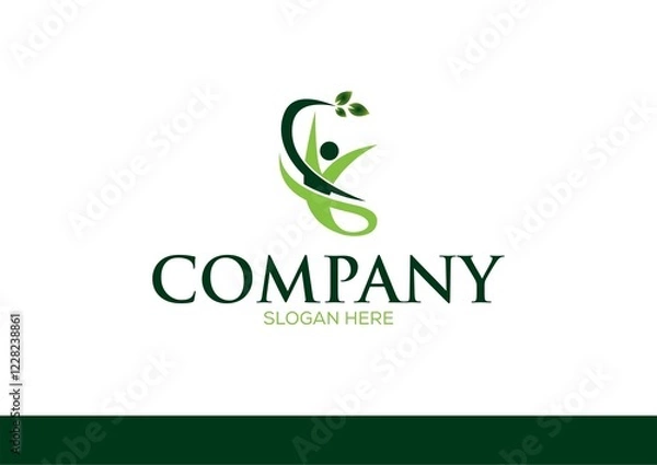 Obraz green frog logo