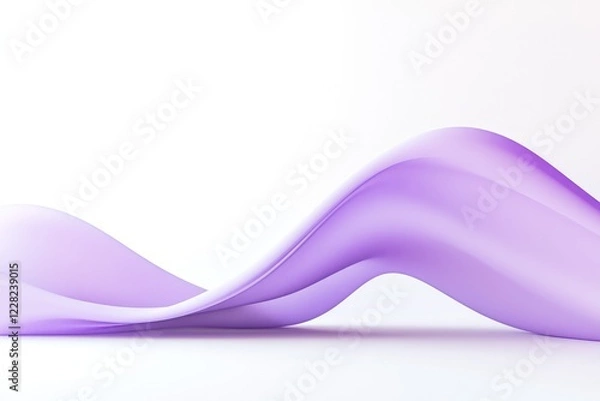 Fototapeta Flowing purple waves create serene atmosphere, blending elegance