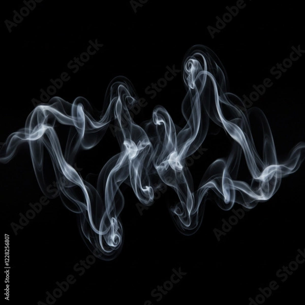 Fototapeta smoke on black background