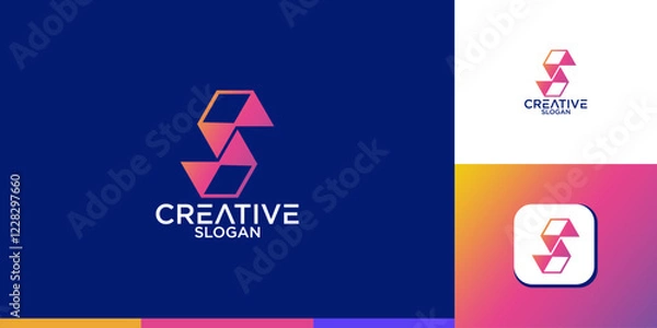 Fototapeta Letter S logo icon design template elements
