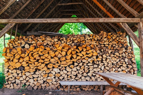 Obraz Stack of firewood