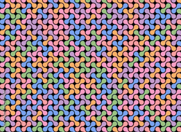 Fototapeta Abstract simple pattern with connected balls