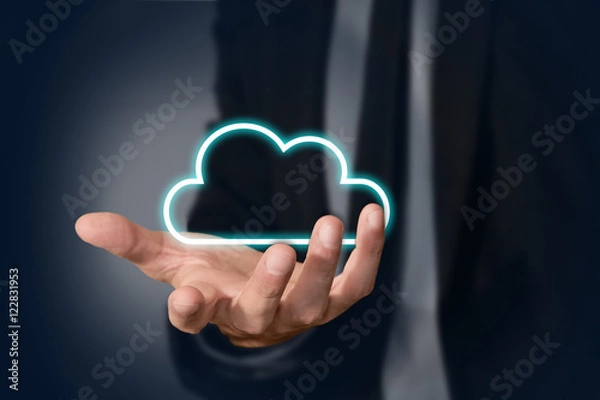 Obraz connessione, cloud, internet, nuvola