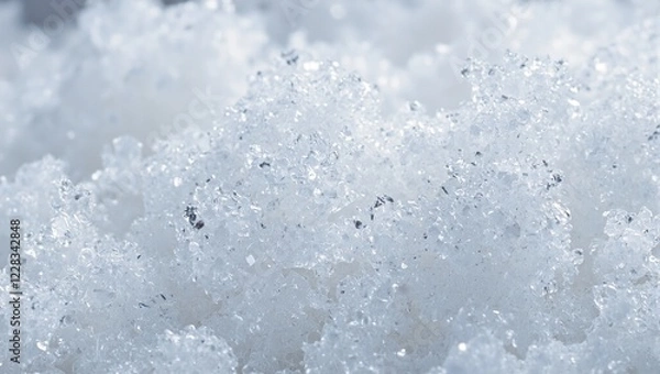 Fototapeta Shimmering sugar crystals under soft light