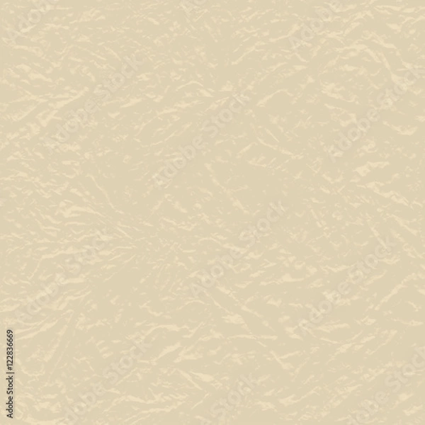 Fototapeta Rumpled paper vector texture, beige square tile background