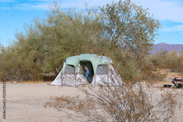 Obraz Tent camping in the Desert