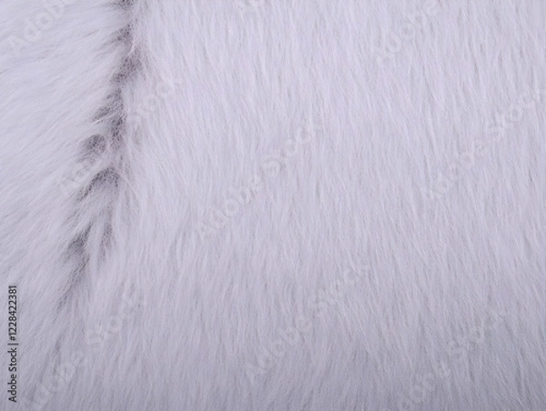 Fototapeta Soft White Fur Texture Background Shows Gentle Fluffy Fibers in Detail Close-Up