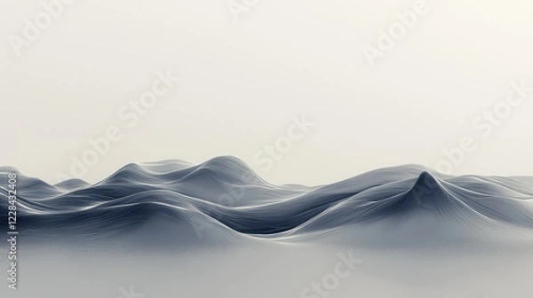Fototapeta Soft Flowing Lines Representing Abstract Hills and Natural Landscapes