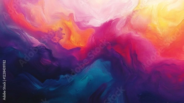 Obraz Abstract Colorful Landscape: A Vivid Symphony of Hues
