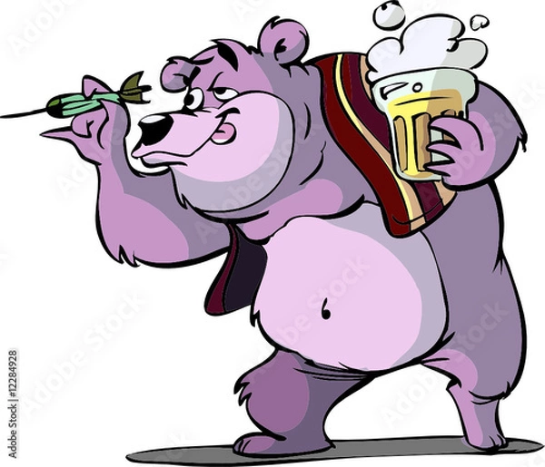 Obraz darts bear