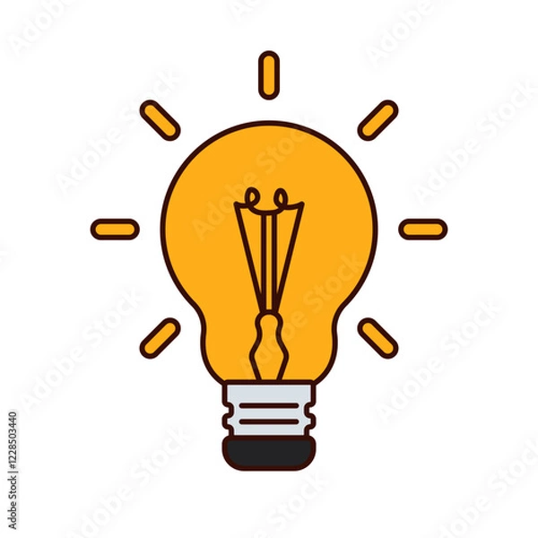 Fototapeta lightbulb icon vector