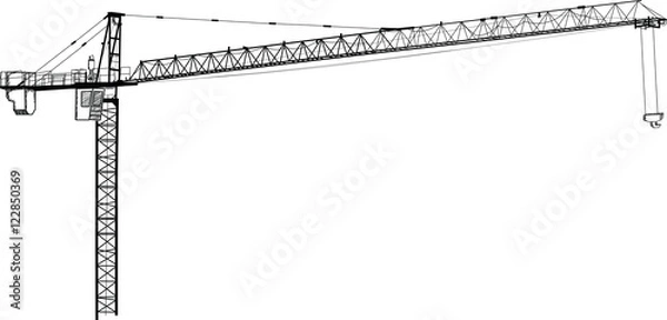 Obraz Crane line vector, EPS 10.