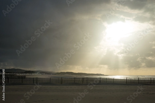 Fototapeta ciel d'orage le soir 
