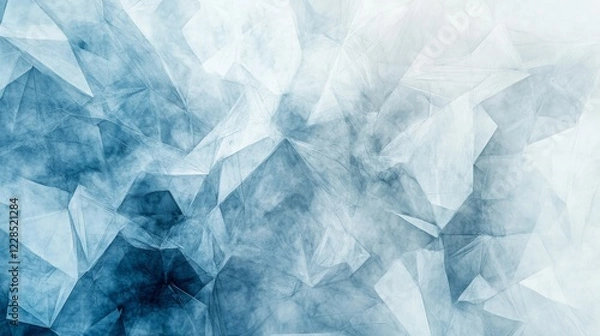 Fototapeta Abstract Crystalline Structure in Shades of Blue