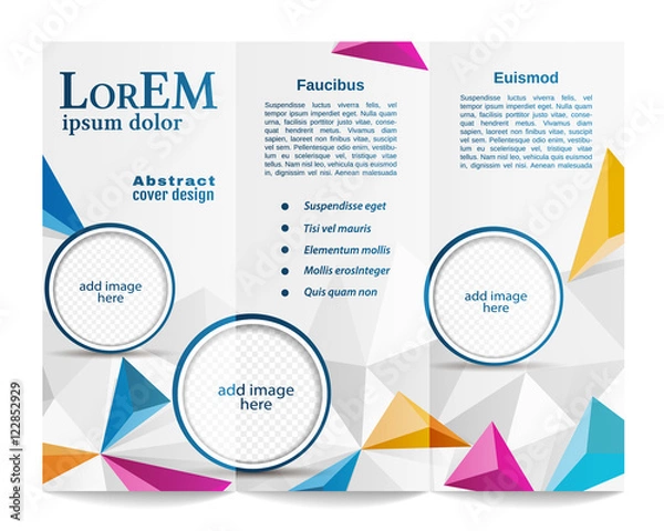 Fototapeta Tri-fold brochure template