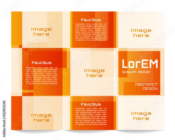 Fototapeta Tri-fold brochure template