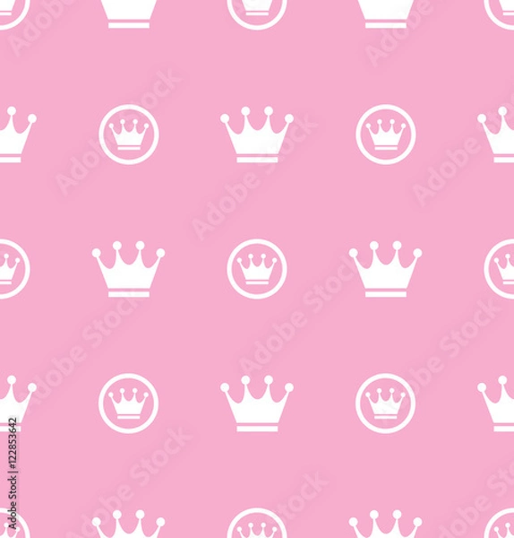 Obraz Princess Seamless Pattern Background Vector Illustration
