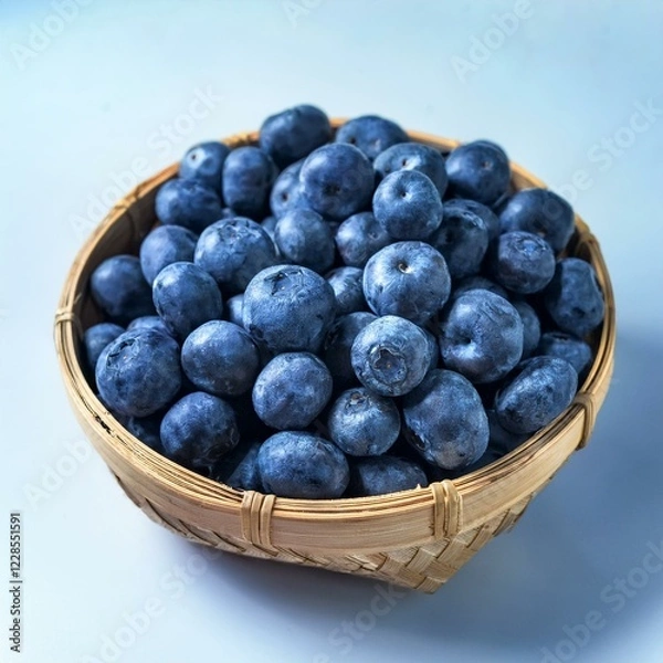 Obraz ブルーベリーは夏の果物で体の老化防止や健康を保つ抗酸化作用が果物の中ではトップクラスで甘酸っぱい果実の中にはビタミンミネラル食物繊維が豊富に含まれている
