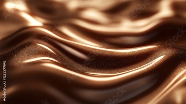 Fototapeta Smooth Chocolate Swirls with Subtle Shimmer