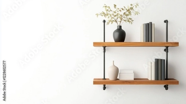 Fototapeta Modern Industrial Style Shelving Unit with Exposed Metal Details