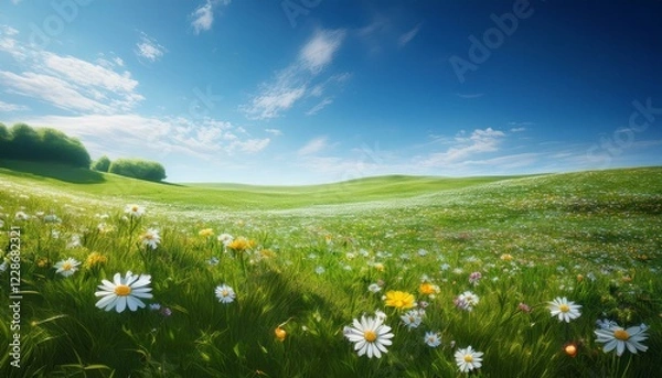 Obraz Minimalist Meadow Spring Background