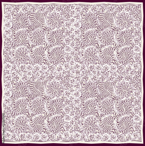 Obraz Openwork cream-coloured serviette isolated on dark background