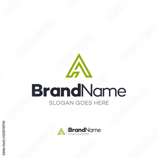 Fototapeta Initial Letter A logo vector design template, Creative modern minimal abstract monogram, Identity sign Symbol, Icon A premium design and logo for future business
