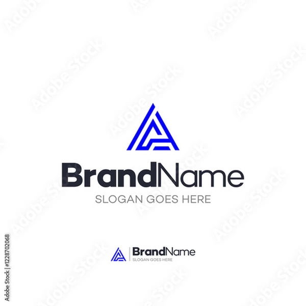 Fototapeta Initial Letter A logo vector design template, Creative modern minimal abstract monogram, Identity sign Symbol, Icon A premium design and logo for future business