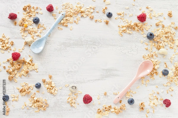 Obraz Müsli und Beeren fürs Frühstück