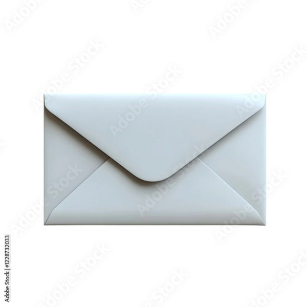 Fototapeta A Simple White Envelope: A Clean and Minimalist Design