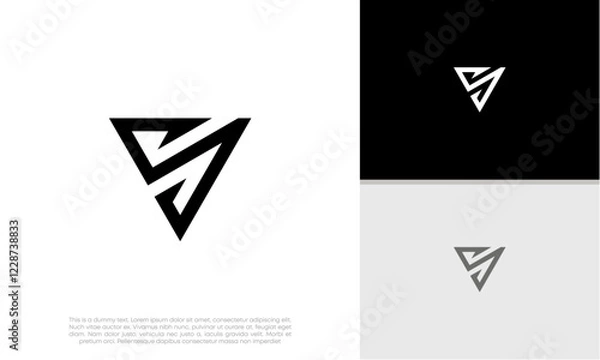 Fototapeta Initials S logo design. Initial Letter Logo.	