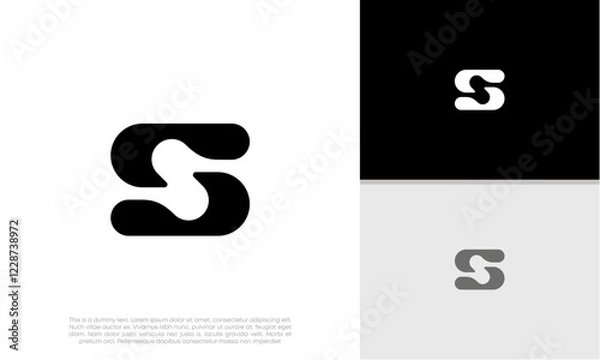 Obraz Initials S logo design. Initial Letter Logo.	