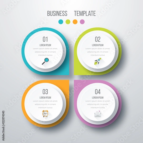 Fototapeta Vector illustration infographics