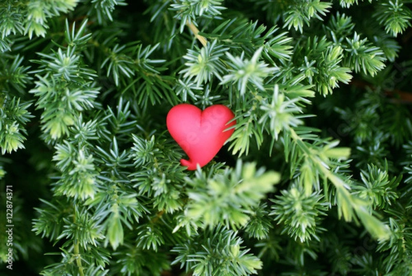 Fototapeta 赤いハートのオブジェ01