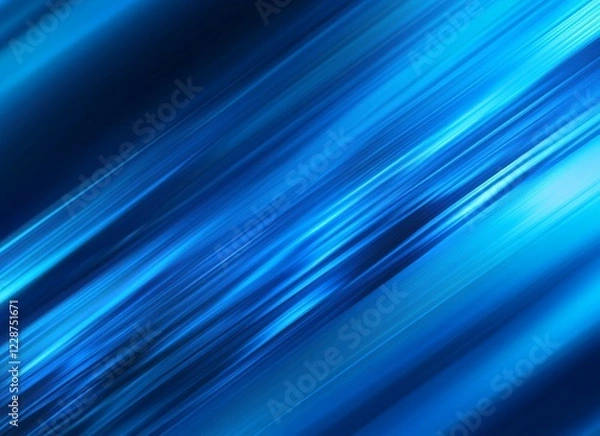 Fototapeta Blue technological background with light-speed lines