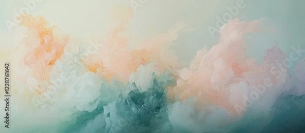 Obraz Abstract pastel color paint clouds.
